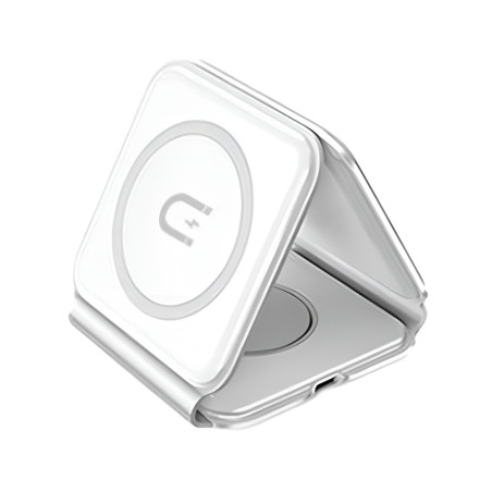 DUDAO A11N Indukční bezdrátová nabíječka 3v1 pro iPhone a AirPods, bílá