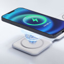 DUDAO A11N Indukční bezdrátová nabíječka 3v1 pro iPhone a AirPods, bílá