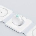 DUDAO A11N Indukční bezdrátová nabíječka 3v1 pro iPhone a AirPods, bílá