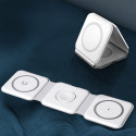 DUDAO A11N Indukční bezdrátová nabíječka 3v1 pro iPhone a AirPods, bílá