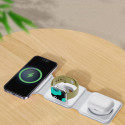 DUDAO A11N Indukční bezdrátová nabíječka 3v1 pro iPhone a AirPods, bílá
