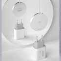 DUDAO A12XS Sada bezdrátové MagSafe 15W nabíječky a USB-C adaptéru 20W, bílá