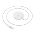 DUDAO A12XS Sada bezdrátové MagSafe 15W nabíječky a USB-C adaptéru 20W, bílá