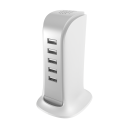 Nabíječka Dudao A5EU 5× USB pro 5 zařízení - bílá