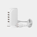 Nabíječka Dudao A5EU 5× USB pro 5 zařízení - bílá