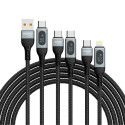 Dudao L7MaxL kabel USB-C Lightning 20W černý