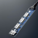 DUDAO A16T USB-C Hub 4v1 - USB-C na 4x USB (3x USB2.0, 1x USB3.0), stříbrný