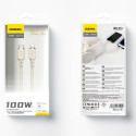 Dudao L7SF 2v1 kabel USB-C / Lightning 100W 1,2 m - béžový