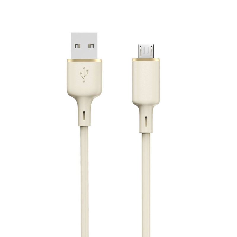 Kabel Dudao L7SM USB-A - micro USB 5A 1m pro nabíjení - béžový