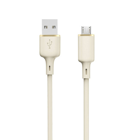 Kabel Dudao L7SM USB-A ↔ micro USB 5A 1m - béžový