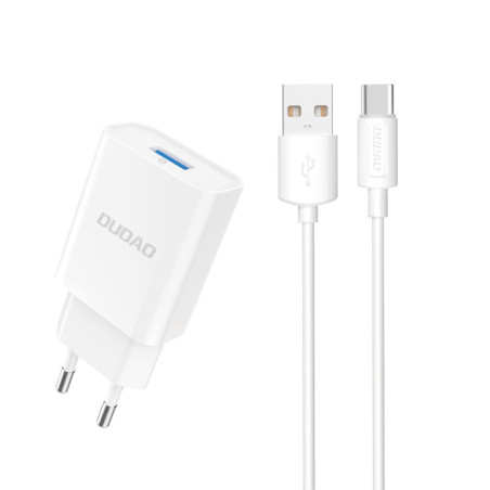 Nabíječka Dudao A4EU 10W USB-A pro USB - bílá