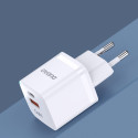 Dudao A13ProEU 33W PPS GaN nabíječka USB-C/USB-A - bílá