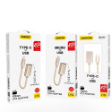 DUDAO L15T Kabelová redukce OTG USB-C na USB-A s nabíjením až 12W, černo-šedá
