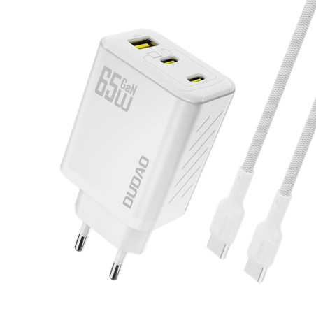 Nabíječka Dudao A29C 65W GaN (PD/QC) bílá