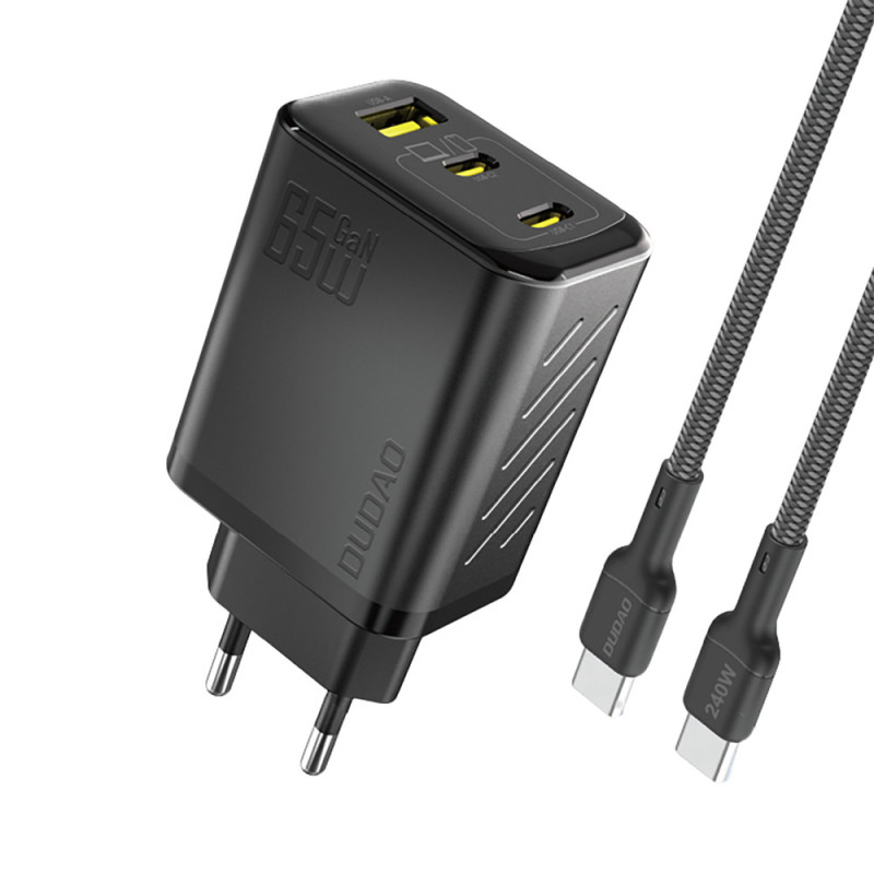 Nabíječka Dudao A29C pro zařízení USB-C/USB-A - černá