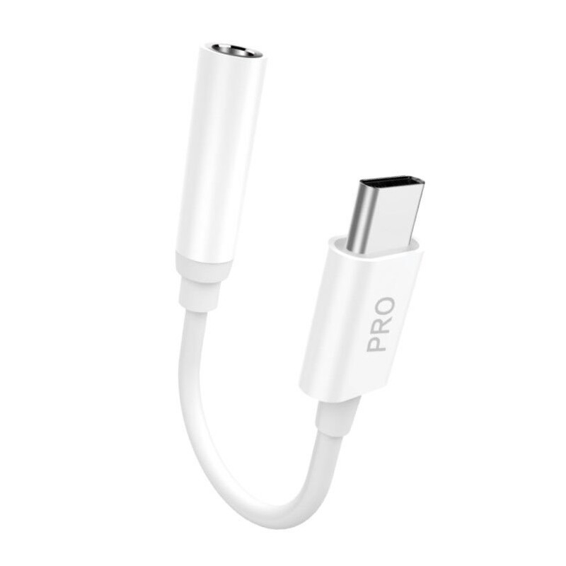 Dudao L16CPro audio adaptér z USB-C na 3,5mm jack – bílý