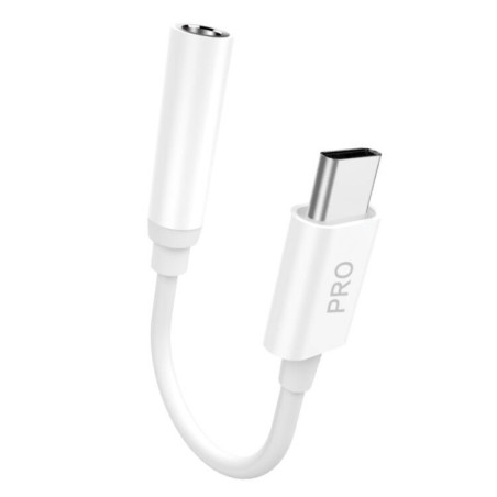 Dudao L16CPro audio adaptér z USB-C na 3,5mm jack – bílý