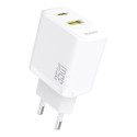 Dudao A27 MaxC nabíječka 35W GaN PD USB-C/USB-A bílá