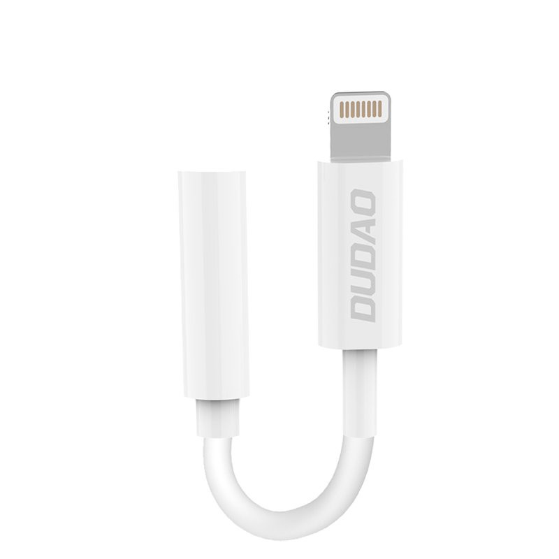 Dudao L16i – audio adaptér z Lightning na 3,5mm jack – bílý