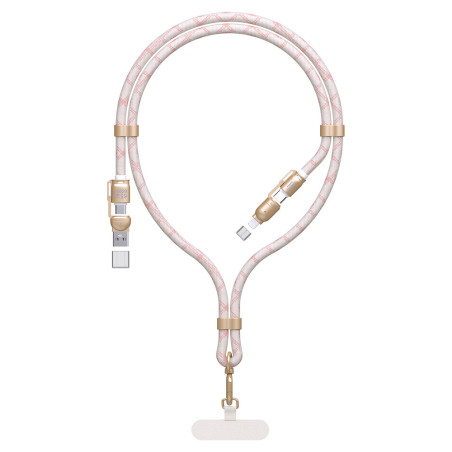 Kabel Dudao L20MAX 4v1 65W 1,5 m - růžová