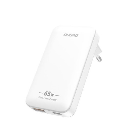 Nabíječka Dudao A65Q 65W GaN USB-C/USB-A bílá