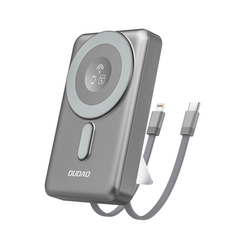 Power banka Dudao K29 10000mAh PD 20W MagSafe pro MagSafe - šedá