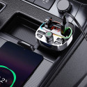 Dudao R2PRO+ FM Bluetooth vysílač - černá/stříbrná