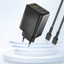 Nabíječka Dudao A29 65W GaN 2×USB‑C + USB‑A černá