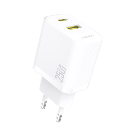Dudao A26T GaN 25W nabíječka USB-C + USB-A - bílá