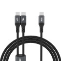 Kabel Dudao L3F 2in1 100W USB‑C (2×) 1,2 m černý