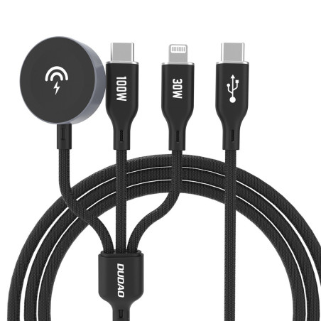 Kabel Dudao A12Max+ 3v1 pro Apple Watch – black