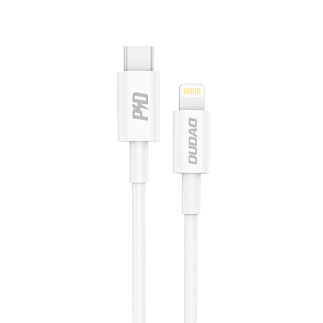 Kabel Dudao L6X USB‑C na Lightning PD 20W 1 m - bílá