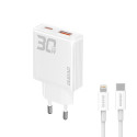 Nabíječka Dudao A30EUL 30W GaN USB-C/USB-A + kabel