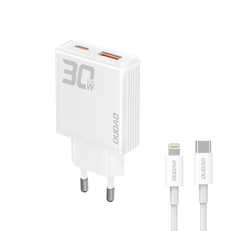 Nabíječka Dudao A30EUL 30W GaN USB-C/USB-A + kabel