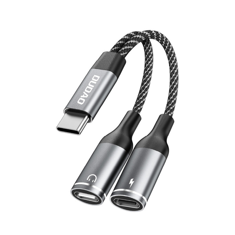Nabíječka Dudao L13C+ pro sluchátka a nabíjení - šedá