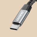 Dudao L13C+ 2v1 USB‑C adaptér pro nabíjení a hudbu – šedá