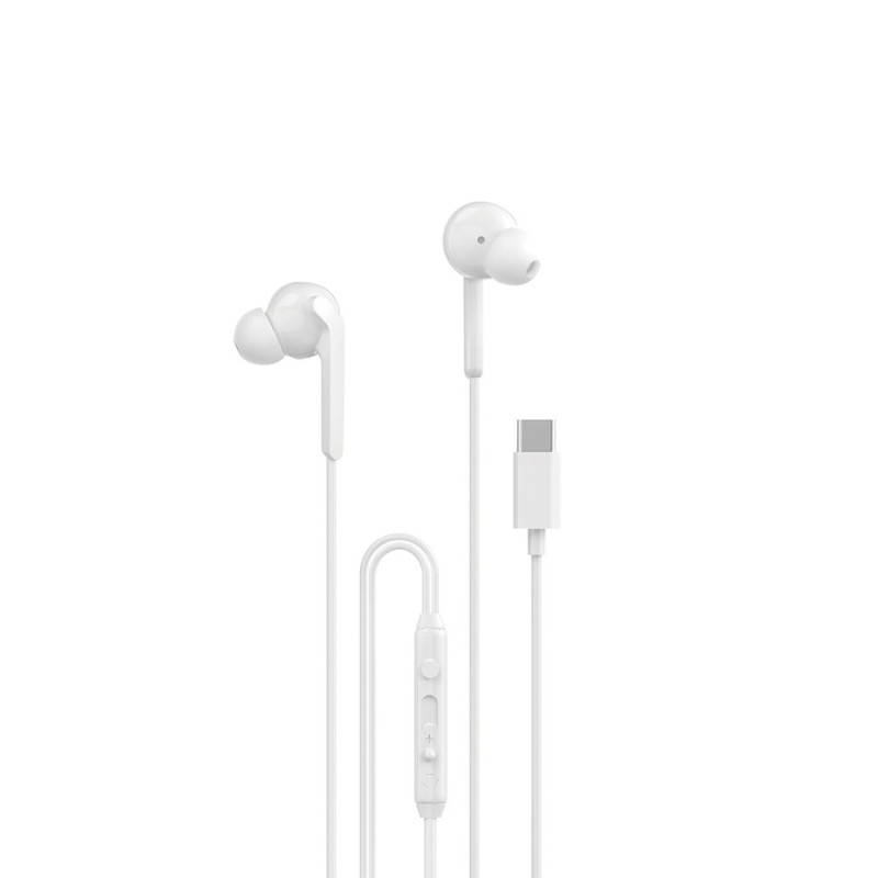Sluchátka Dudao X3C+ pro kabelové použití - bílá