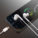 Dudao X3C+ kabelová sluchátka USB-C 1,2 m - bílá