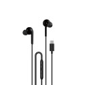 Dudao X3C+ USB-C in-ear sluchátka 1,2 m - černá