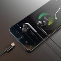 Dudao X3C+ USB-C in-ear sluchátka 1,2 m - černá