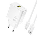 Nabíječka Dudao A27STEU 25W GaN USB-A - bílá