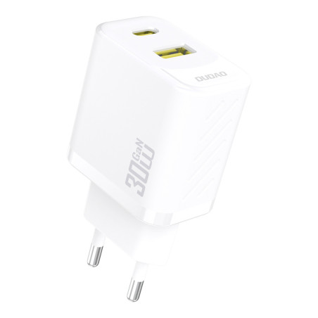 Nabíječka Dudao A27TEU GaN 30W USB-A/USB-C - bílá