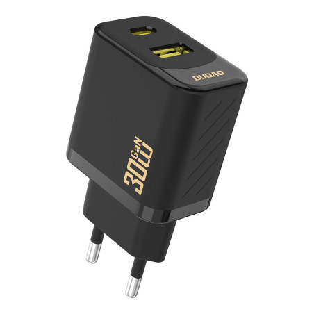 Nabíječka Dudao A27TEU 30W GaN USB-C/USB-A - černá
