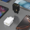Nabíječka Dudao A26TCEU 25W GaN USB-C/USB-A PD QC - bílá