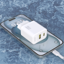 Nabíječka Dudao A27MaxCEU 35W PD QC USB-C/USB-A bílá