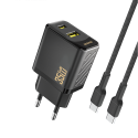 Nabíječka Dudao A27MaxCEU 35W PD/QC USB-C + USB-A - černá