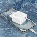 Nabíječka Dudao A28PCEU 45W GaN 2×USB-C - bílá