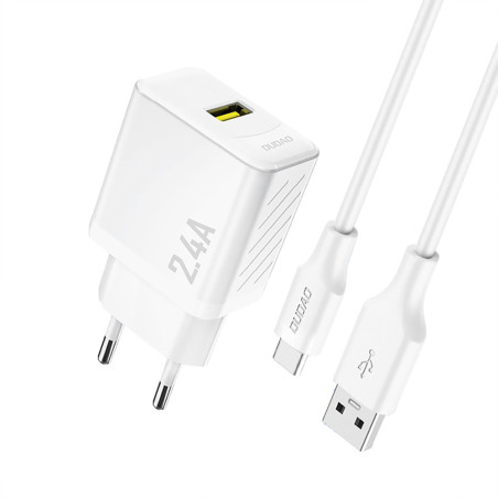 Nabíječka Dudao A23TEU GaN 2.4A USB-A 12W bílá