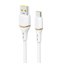 Kabel Dudao L25T USB-A→USB-C 5A silikon - bílý