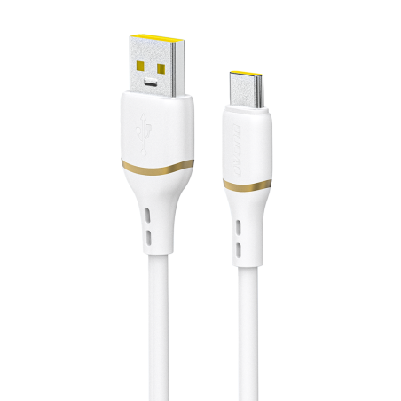 Kabel Dudao L25T USB-A→USB-C 5A silikon - bílý